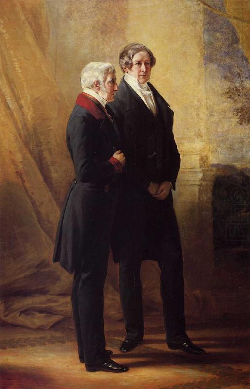 Franz Xaver Winterhalter Arthur Wellesley, 1st Duke of Wellington with Sir Robert Peel china oil painting image